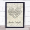 Owl City Vanilla Twilight Script Heart Song Lyric Quote Music Print