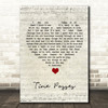 Paul Weller Time Passes Script Heart Song Lyric Quote Music Print
