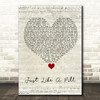 Pink Just Like A Pill Script Heart Song Lyric Quote Music Print