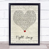 Rachel Platten Fight Song Script Heart Song Lyric Quote Music Print
