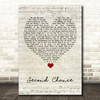 Shinedown Second Chance Script Heart Song Lyric Quote Music Print