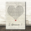Spice Girls 2 Become 1 Script Heart Song Lyric Quote Music Print