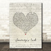 Steve Harley Journey's End Script Heart Song Lyric Quote Music Print