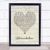 Steve miller Band Abracadabra Script Heart Song Lyric Quote Music Print