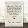 The Beatles For You Blue Script Heart Song Lyric Quote Music Print