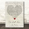 The Beatles I've Just Seen A Face Script Heart Song Lyric Quote Music Print