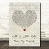 The Beatles With A Little Help From My Friends Script Heart Song Lyric Quote Music Print