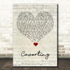 The Courteeners Cavorting Script Heart Song Lyric Quote Music Print
