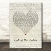 The Courteeners Last of the Ladies Script Heart Song Lyric Quote Music Print