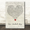The Divine Comedy Gin Soaked Boy Script Heart Song Lyric Quote Music Print