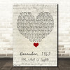 The Four Seasons December, 1963 (Oh, What A Night) Script Heart Song Lyric Quote Music Print