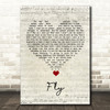 The Jam Fly Script Heart Song Lyric Quote Music Print