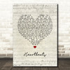 The Knife Heartbeats Script Heart Song Lyric Quote Music Print