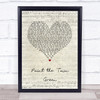 The Script Paint the Town Green Script Heart Song Lyric Quote Music Print