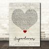 The Script Superheroes Script Heart Song Lyric Quote Music Print