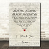 Todd Rundgren I think you know Script Heart Song Lyric Quote Music Print