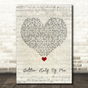 Tom Walker Better Half Of Me Script Heart Song Lyric Quote Music Print
