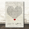 Tom Walker Leave A Light On Script Heart Song Lyric Quote Music Print