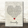 Wage War Gravity Script Heart Song Lyric Quote Music Print