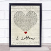 Why Don't We 8 Letters Script Heart Song Lyric Quote Music Print