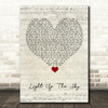 Yellowcard Light Up The Sky Script Heart Song Lyric Quote Music Print