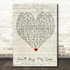 Can't Buy Me Love The Beatles Script Heart Quote Song Lyric Print