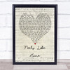 Chantal Kreviazuk Feels Like Home Script Heart Song Lyric Quote Print