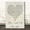Firehouse When I Look Into Your Eyes Script Heart Song Lyric Quote Print