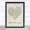 Limp Bizkit Behind Blue Eyes Script Heart Song Lyric Quote Print