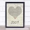 Mac Miller 2009 Script Heart Song Lyric Quote Print
