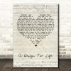 Manic Street Preachers A Design For Life Script Heart Song Lyric Quote Print