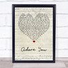 Miley Cyrus Adore You Script Heart Song Lyric Quote Print