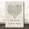 Pink Wild Hearts Can't Be Broken Script Heart Song Lyric Quote Print