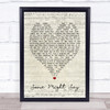 Some Might Say Oasis Script Heart Quote Song Lyric Print