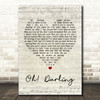 The Beatles Oh! Darling Script Heart Song Lyric Quote Print