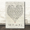 Tell It Like It Is Aaron Neville Script Heart Quote Song Lyric Print