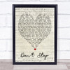 Don't Stop Fleetwood Mac Script Heart Quote Song Lyric Print