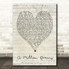 A Million Dreams The Greatest Showman Script Heart Song Lyric Quote Print