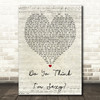 Da Ya Think I'm Sexy Rod Stewart Script Heart Song Lyric Quote Print