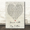 Dance With My Father Luther Vandross Script Heart Song Lyric Quote Print