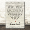 Daniel Elton John Script Heart Song Lyric Quote Print