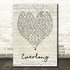 Everlong Foo Fighters Script Heart Song Lyric Quote Print