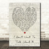 I Don't Want To Talk About It Rod Stewart Script Heart Song Lyric Quote Print