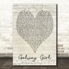 Galway Girl Ed Sheeran Script Heart Quote Song Lyric Print