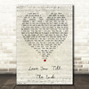 Love You 'Till The End The Pogues Script Heart Song Lyric Quote Print