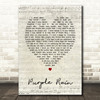 Purple Rain Prince Script Heart Song Lyric Quote Print