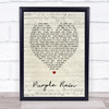 Purple Rain Prince Script Heart Song Lyric Quote Print