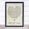 Gold Dust Woman Fleetwood Mac Script Heart Quote Song Lyric Print