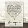 Sacrifice Elton John Script Heart Song Lyric Quote Print