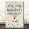 Bryan Adams I Finally Found Someone Script Heart Song Lyric Print